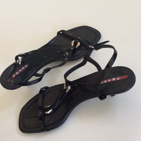 Prada Women's Strappy Sandal Heels sz 5.5 - Picture 15 of 16